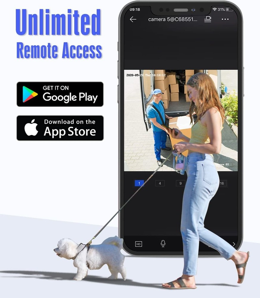 Advanced 8CH Hybrid Security DVR with AI Detection & Remote Access Functionality