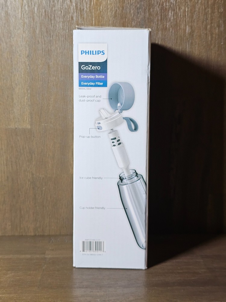 NEW Philips GoZero Everyday Bottle & Filter AWP2771 18.6oz