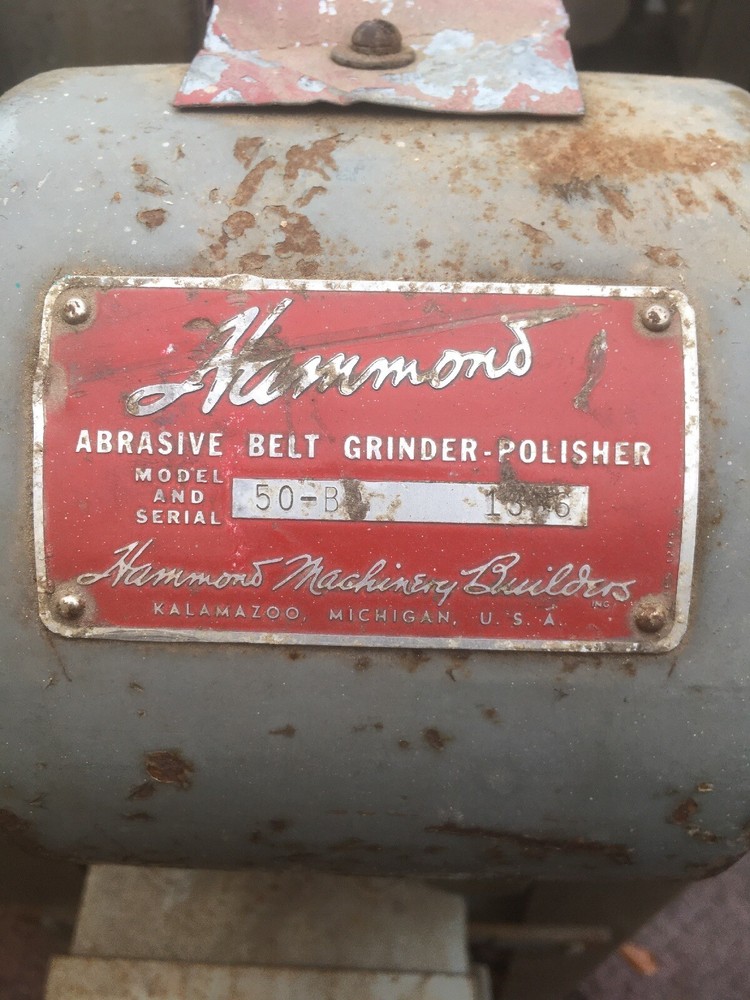 Hammond Abrasive Belt Grinder Polisher Sander Buffer Machinist Tool Knife Maker
