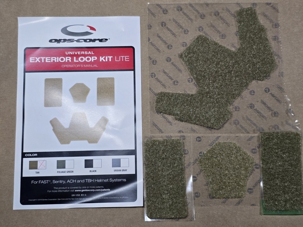 Ops Core Exterior Hook And Loop Kit, Tan, For ACH, ECH, High Cut, BUMP, FAST
