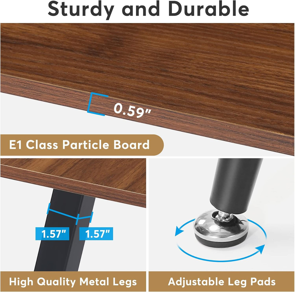 6FT Conference Table, Rectangular Meeting Room Tables, Modern Industrial Seminar