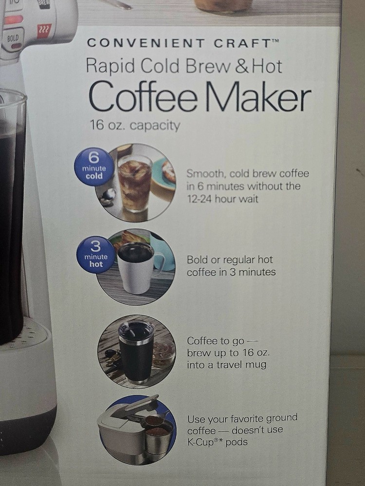 -Hamilton Beach Convenient Craft Rapid Cold and Hot Brew Coffee Maker