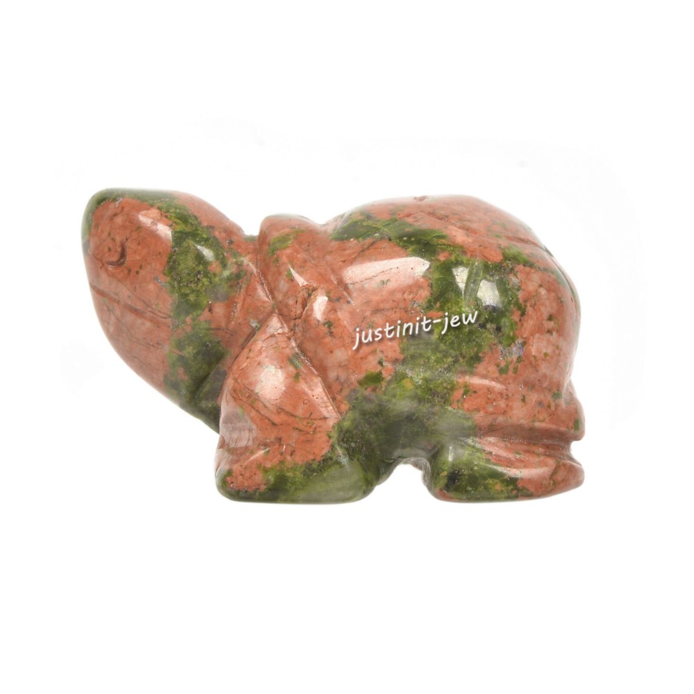 40mm Carved Gemstone Turtle Figurine Work Home Decor Statue 1.5"