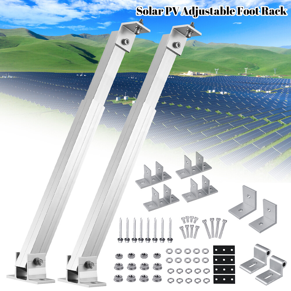 Adjustable Solar Panel Tilt Mount Brackets Mounting Support RV, Roof, Boat, Shed