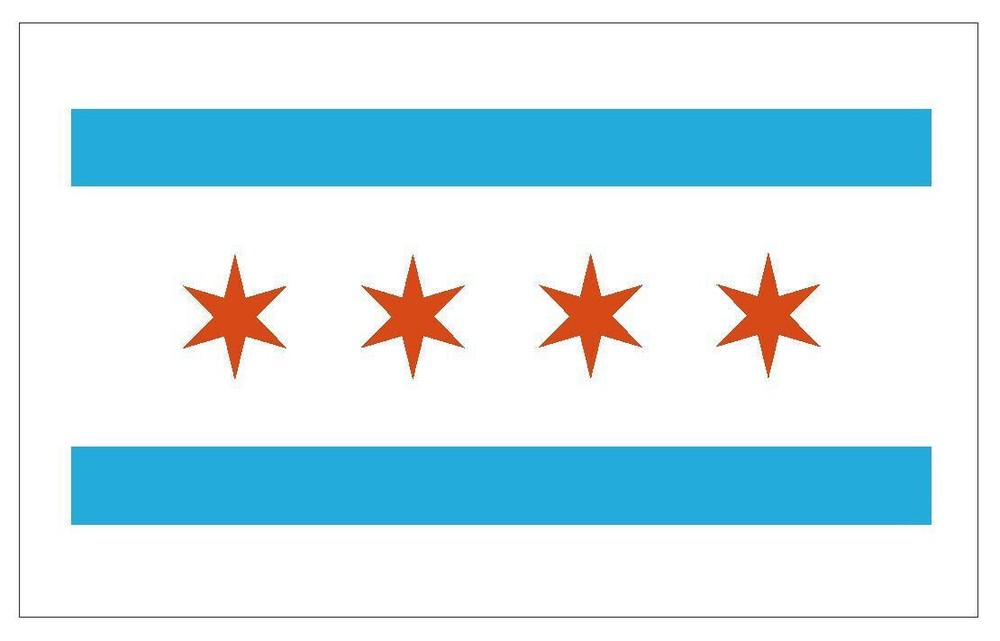 City Of Chicago Flag Sticker Decal