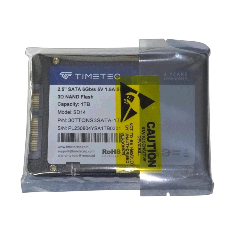 Timetec 1TB SATA SSD 2.5" TLC - Brand-New Bulk Package