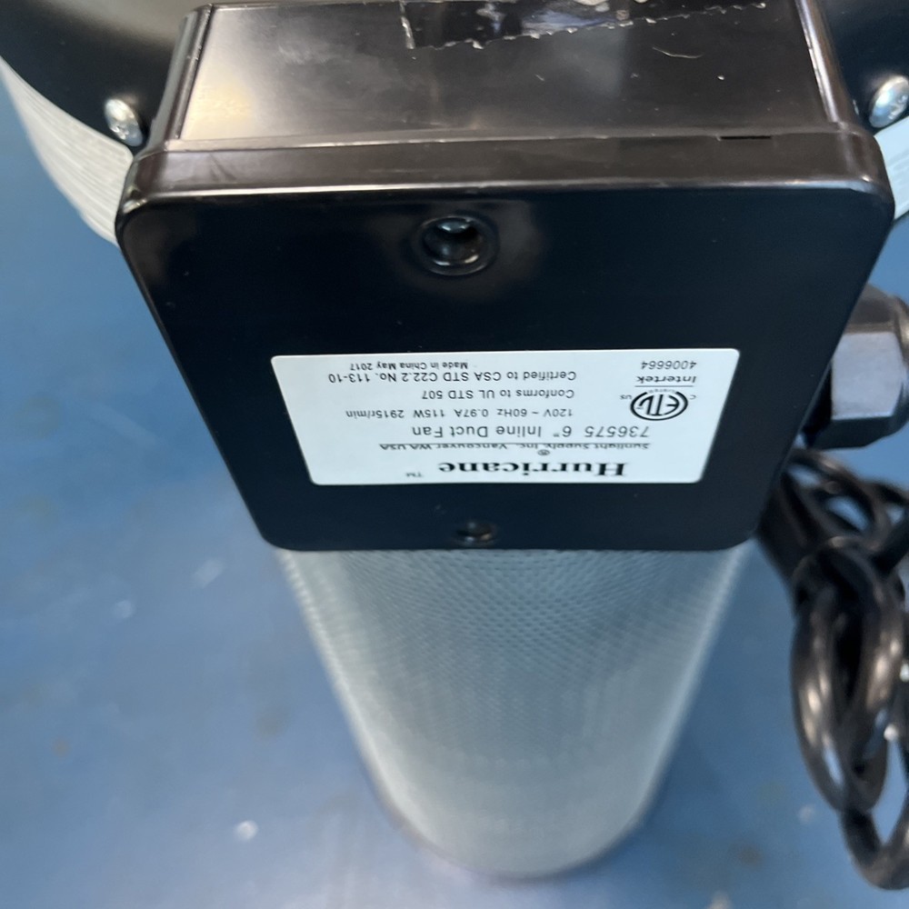 Hurricane 6-inch Inline Duct Fan (435CFM)