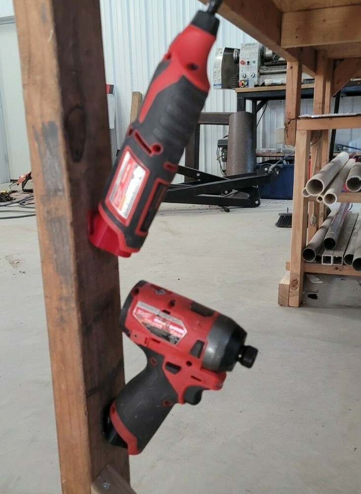 Quantity 5 - Angled Milwaukee M12 Tool Storage Mount - Holder - Hanger - Rack