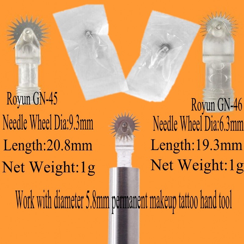 5Pcs Semi Serrated Microblading Needle Permanent Makeup Blade Tattoo Machine Kit