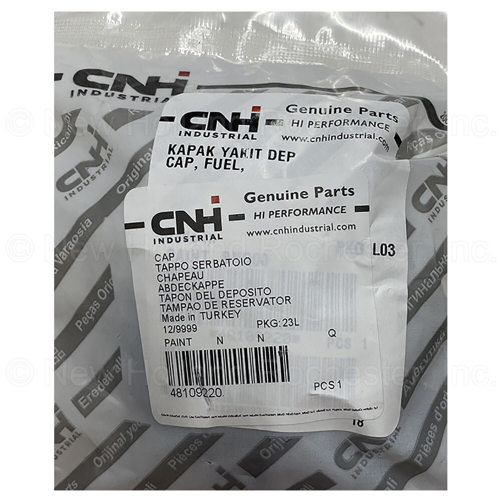 New Holland Cap Part # 48109220