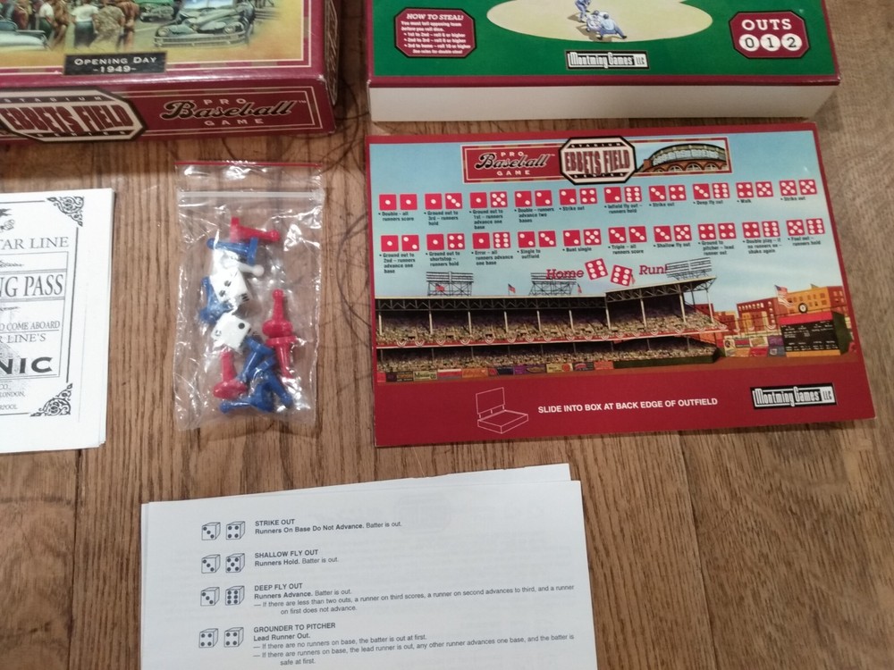 1997 Ebbets Field Pro Baseball Game Stadium Series Pro Baseball Game Box