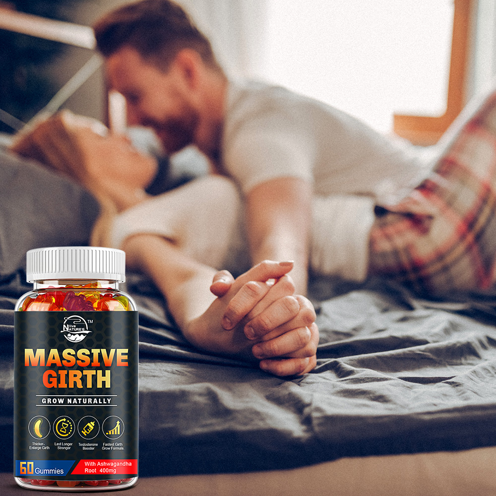 Massive Girth Male Gummy Advanced Formula Vitamin Supplement + Maca Root Bundle