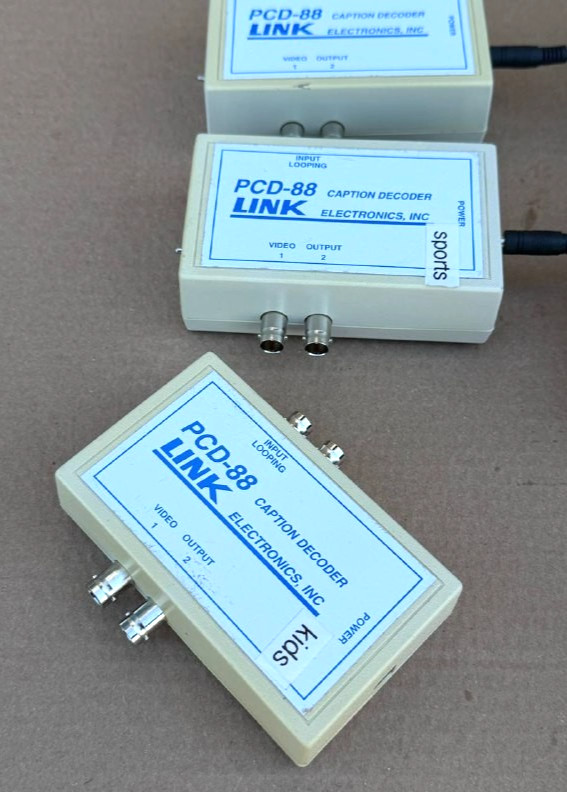 Lot of 3 Link Electronics PCD-88 Caption Decoder