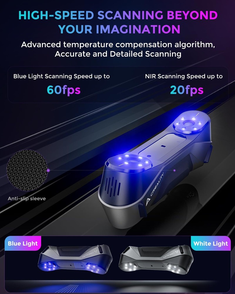 Creality CR-Scan Raptor 3D Scanner Raptor Precision Handheld Blue NIR Consumer