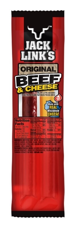 Jack Link's 01139 Cheese & Beef Stick, 1.2-oz. - Quantity 16