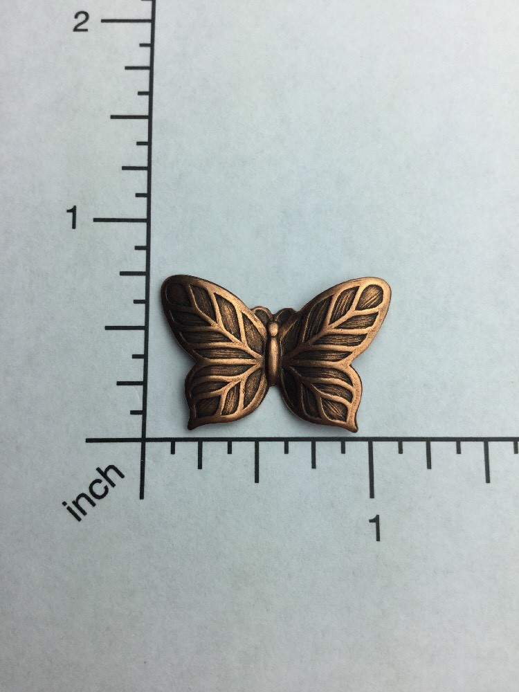 34775 - 2 Pc Copper Oxidized Victorian Butterfly Jewelry Finding