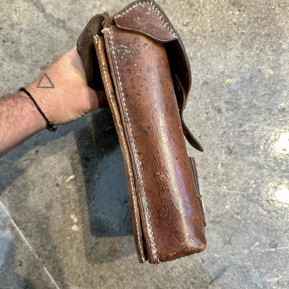 WWII Japanese Officer Leather Map Case Bag