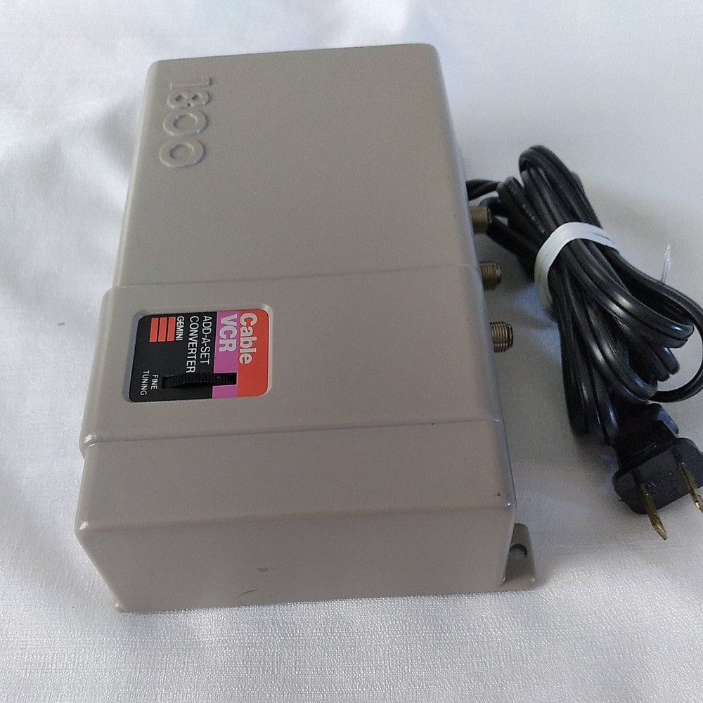 Vintage Gemini Cable/VCR Add-A-Set Converter Box 1800