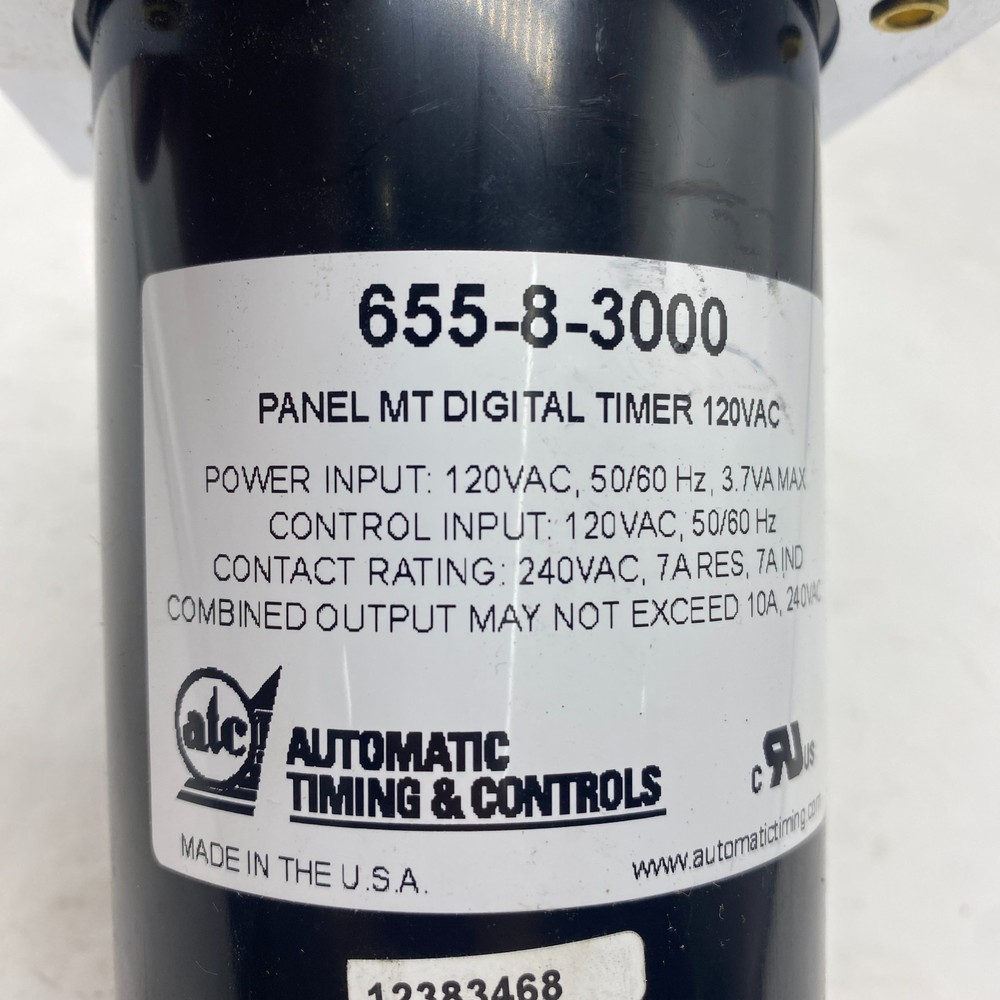 ATC 653-8-3000 PANEL MT DIGITAL METER 120VAC AUTOMATIC TIMING & CONTROLS NEW