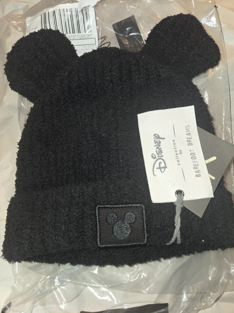 Barefoot Dreams Disney Mickey Tobbagan One Size Black NWT