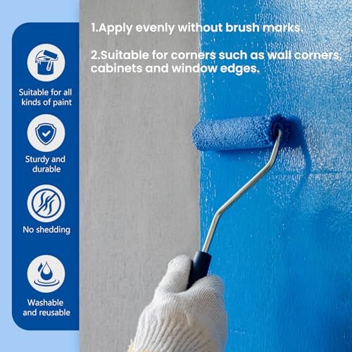 100 Pack 4 Inch Microfiber Paint Roller, 4 Inch Paint Roller Kit, 100 Pack