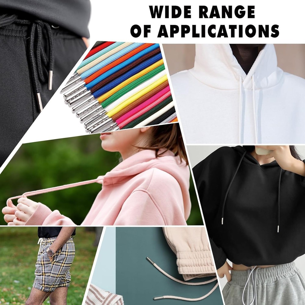 Hoodie String Replacement, Drawstring Replacement for Sweatpants, Shorts, Pants,