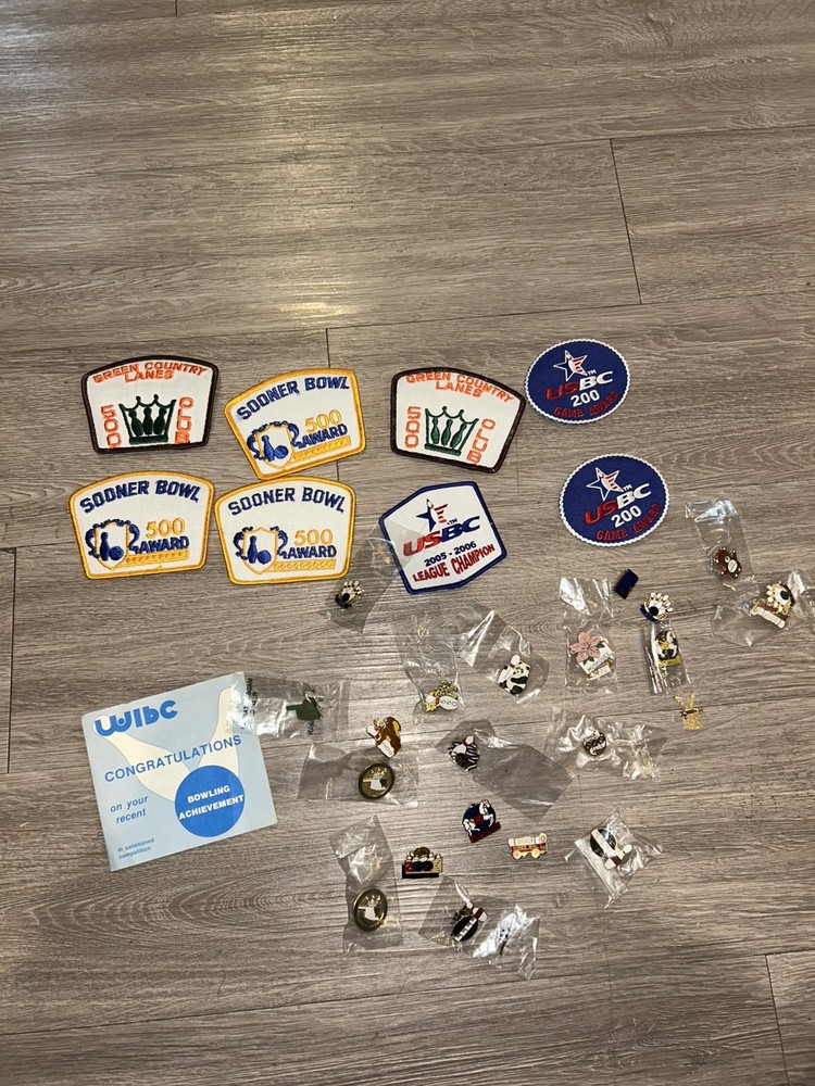 Bowling Patches And Pin Lot