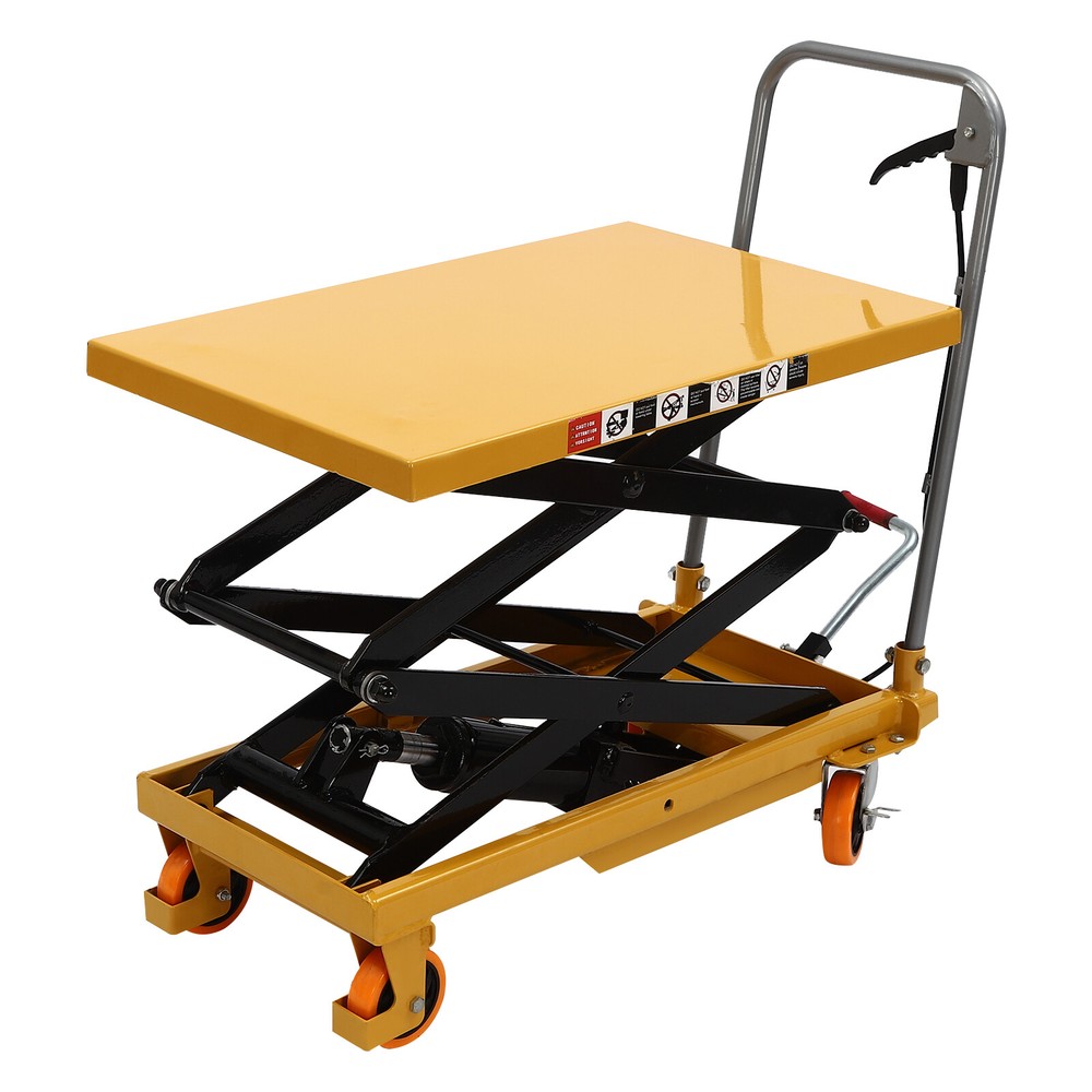 Single Scissor Hydraulic Lift Table, With Locking Wheels For Handling New