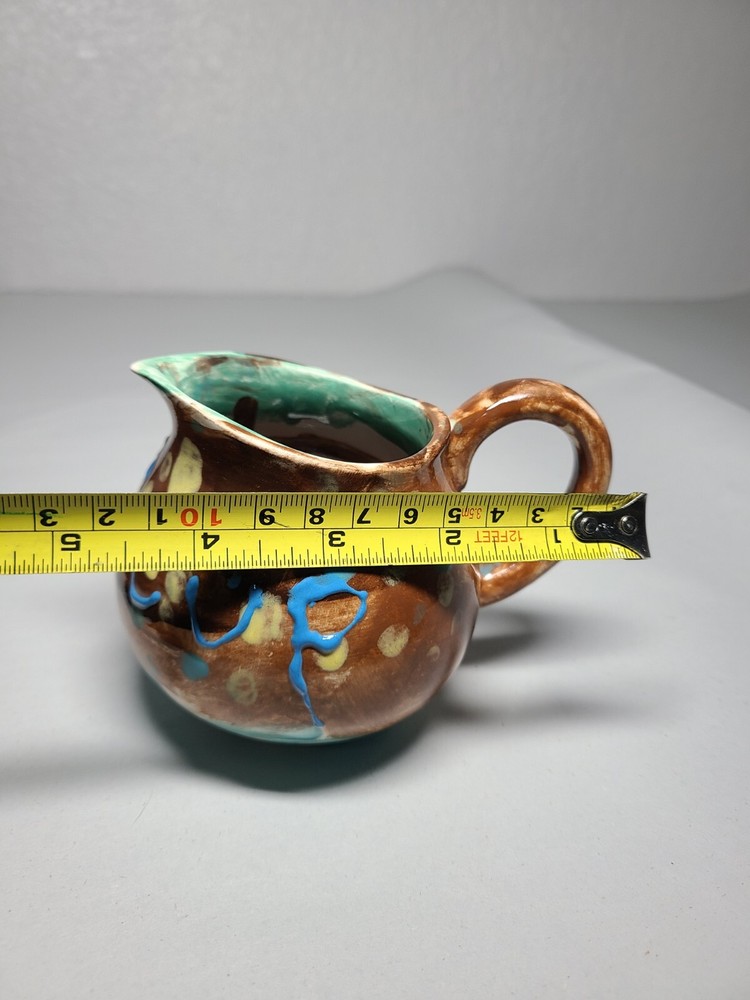Vintage "30 CUP" Art Pottery Creamer Signed AG