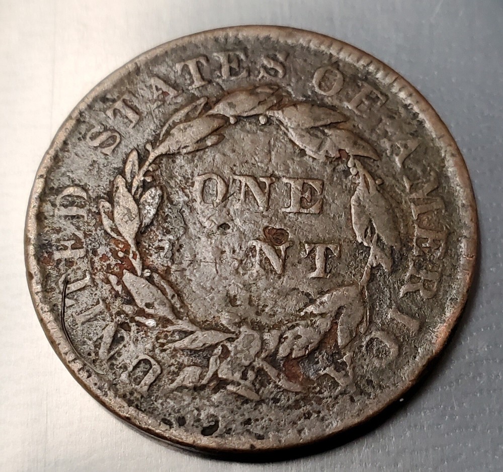 1834 Large Cent Large 8 , Small Stars , Medium Letters , Us Mint Copper Coin