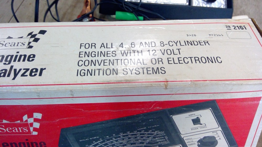 SEARS ENGINE ANALYZER Model 161-2161 Original Box . Made in USA.