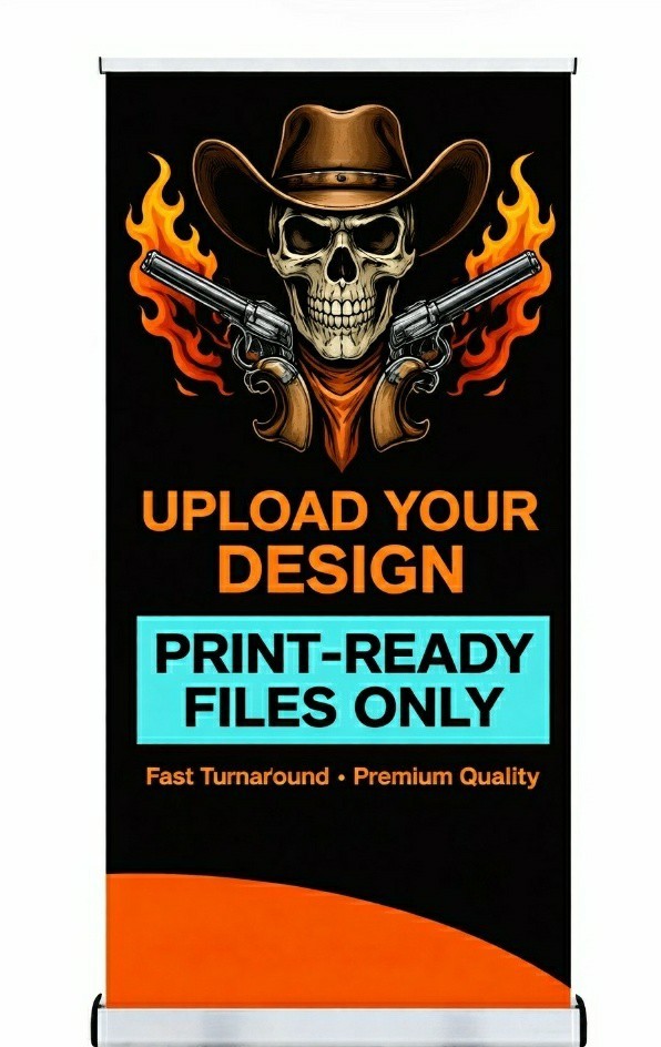 11 "x 18" Mini Tabletop Retractable Banner Stand **Print Ready Files Only*******