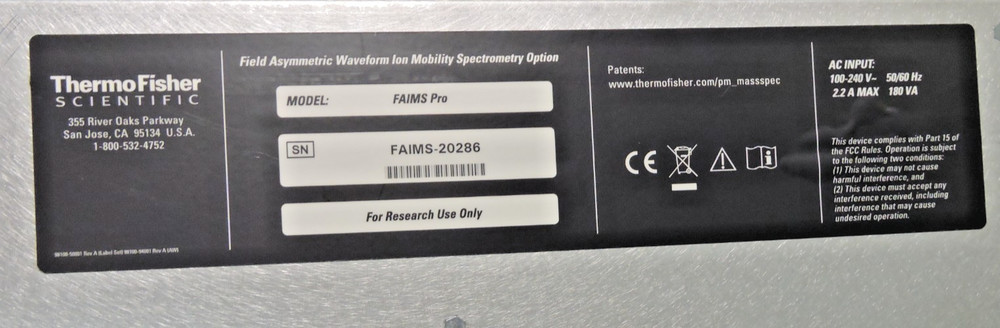 Thermo FAIMS Pro Field Asymmetric Waveform Ion Mobility Controller 98100-60021