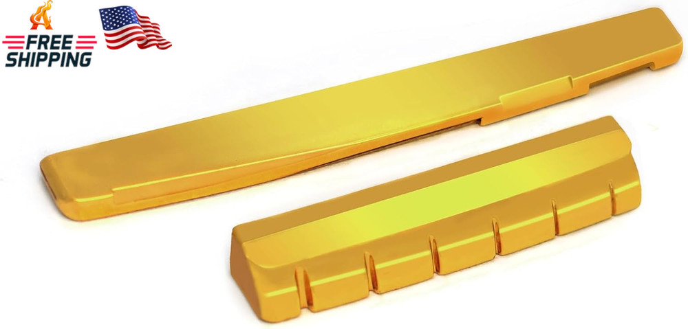 SAPHUE 6-String Acoustic Guitar Brass Nut and Saddle Gold Plated