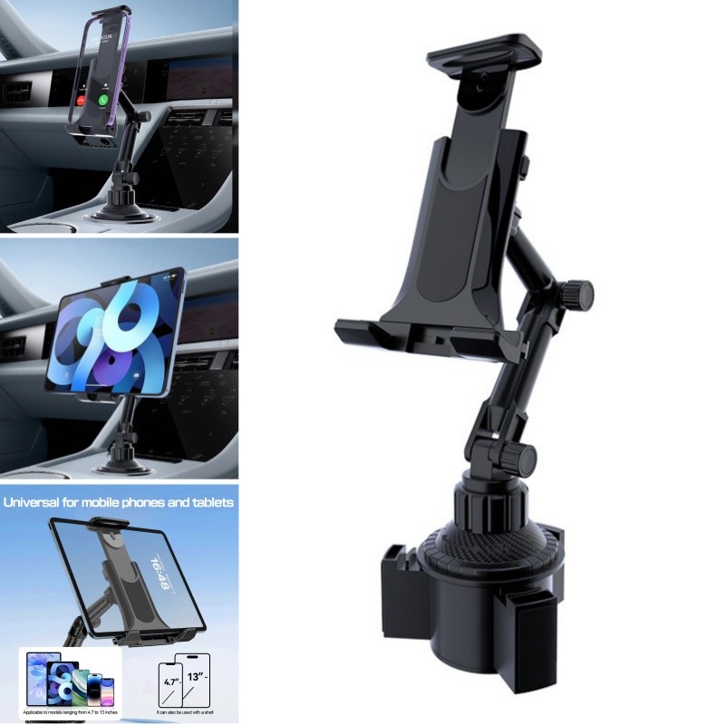 Universal Car Cup Holder Phone Mount Stand Adjustable Cell Phone Tablet Cradle