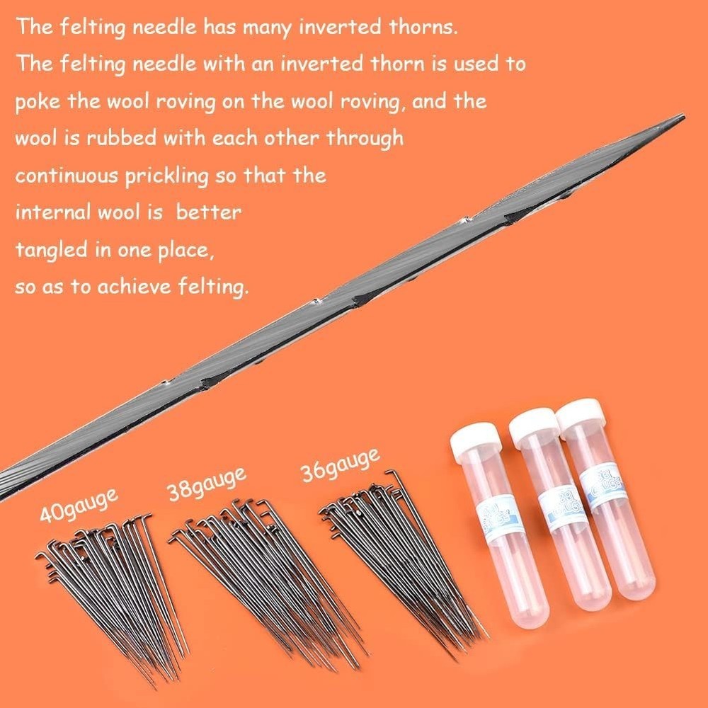 132 Pc Wool Felting Needles Kit - Multiple Sizes, Beginner to Professional