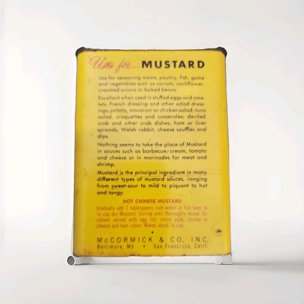 Late 1950's Schilling Mustard Tin