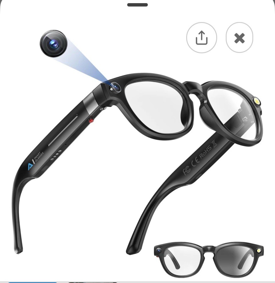 T.chilyn 1080 P Hd Smart Camera Glasses