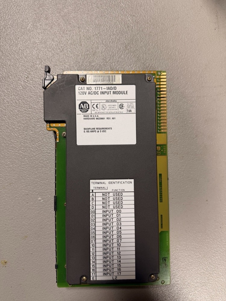 Allen-Bradley 1771-IAD D Input Module 120V AC/DC