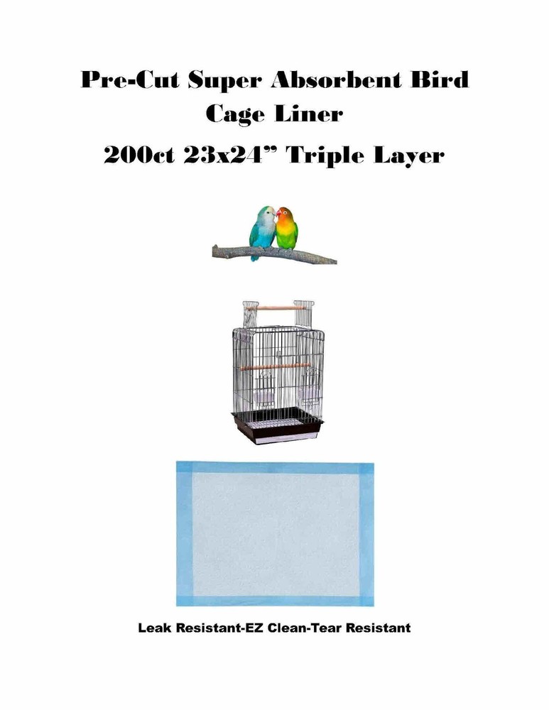 Pre Cut Bird Cage Premium Absorbent Embossed 5-Layer Quilted Polymer Liners 400