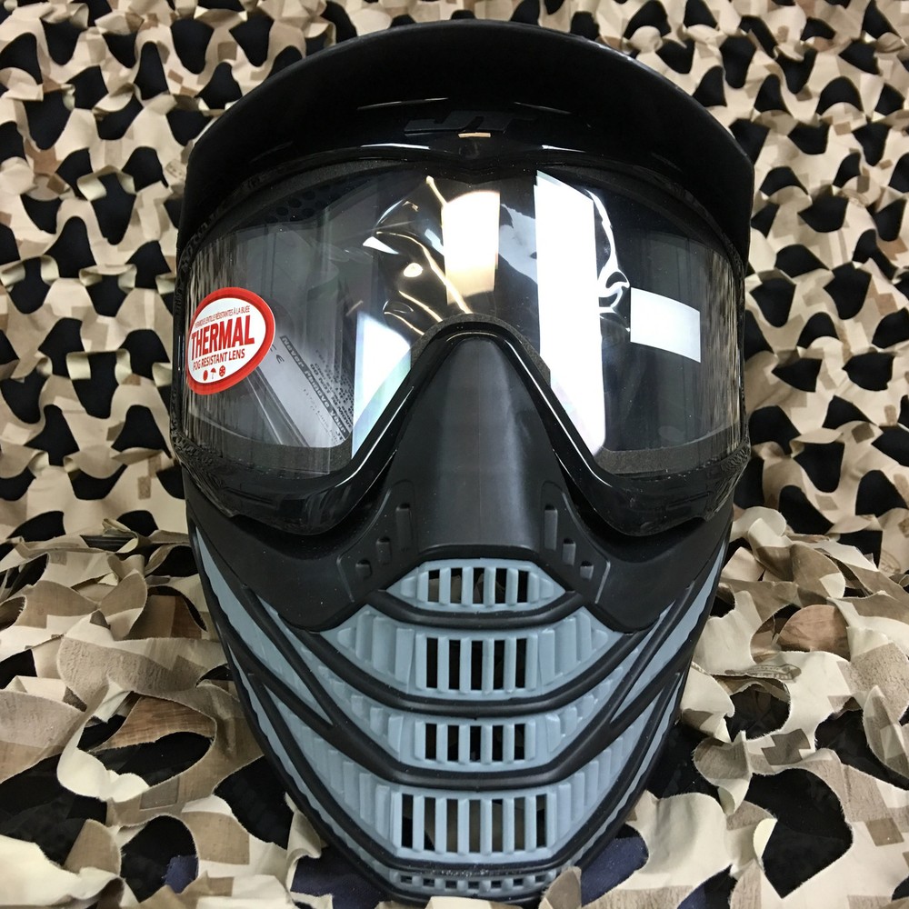 NEW JT Flex 8 Full Coverage Thermal Paintball Mask Helmet Goggle - Black/Grey
