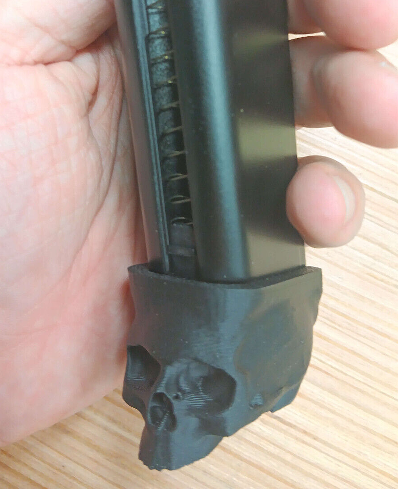 WE Glock 17/19 Skull Magazine Plates (3-Pack) - Airsoft Accessory