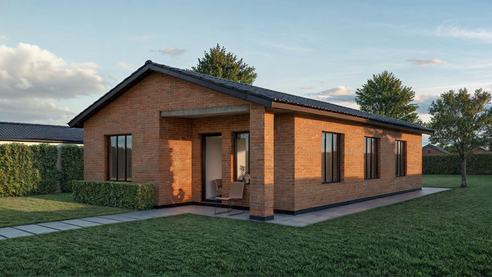 Wood Construction Three Bedroom Tiny Home Plans - 41'x26' with 1048sqft