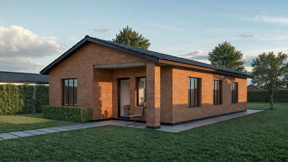 Wood Construction Three Bedroom Tiny Home Plans - 41'x26' with 1048sqft