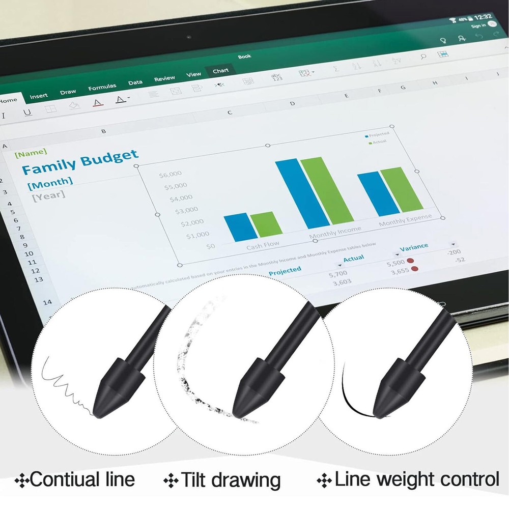 10PCS EMR Digital Pen Tips ABS Touch Screen Pen Nibs Replacement