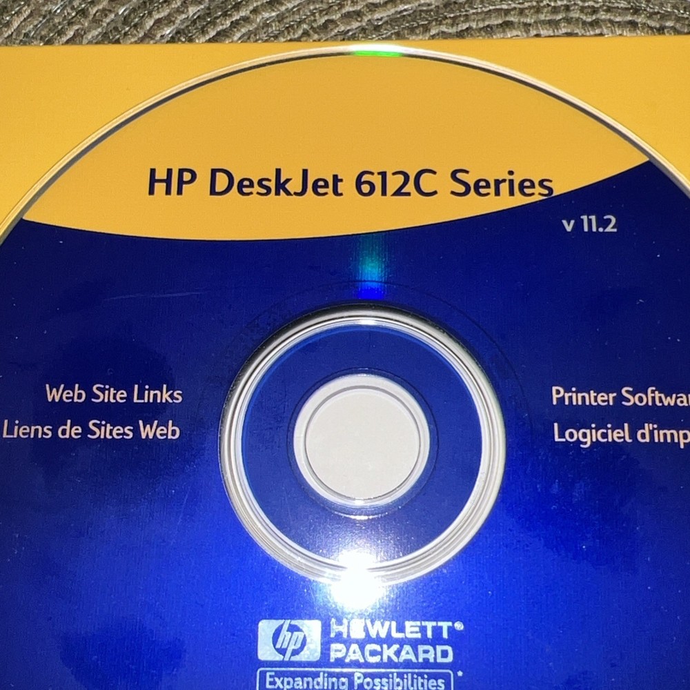 HP Desk Jet 612C Series CD Printer Software 1999