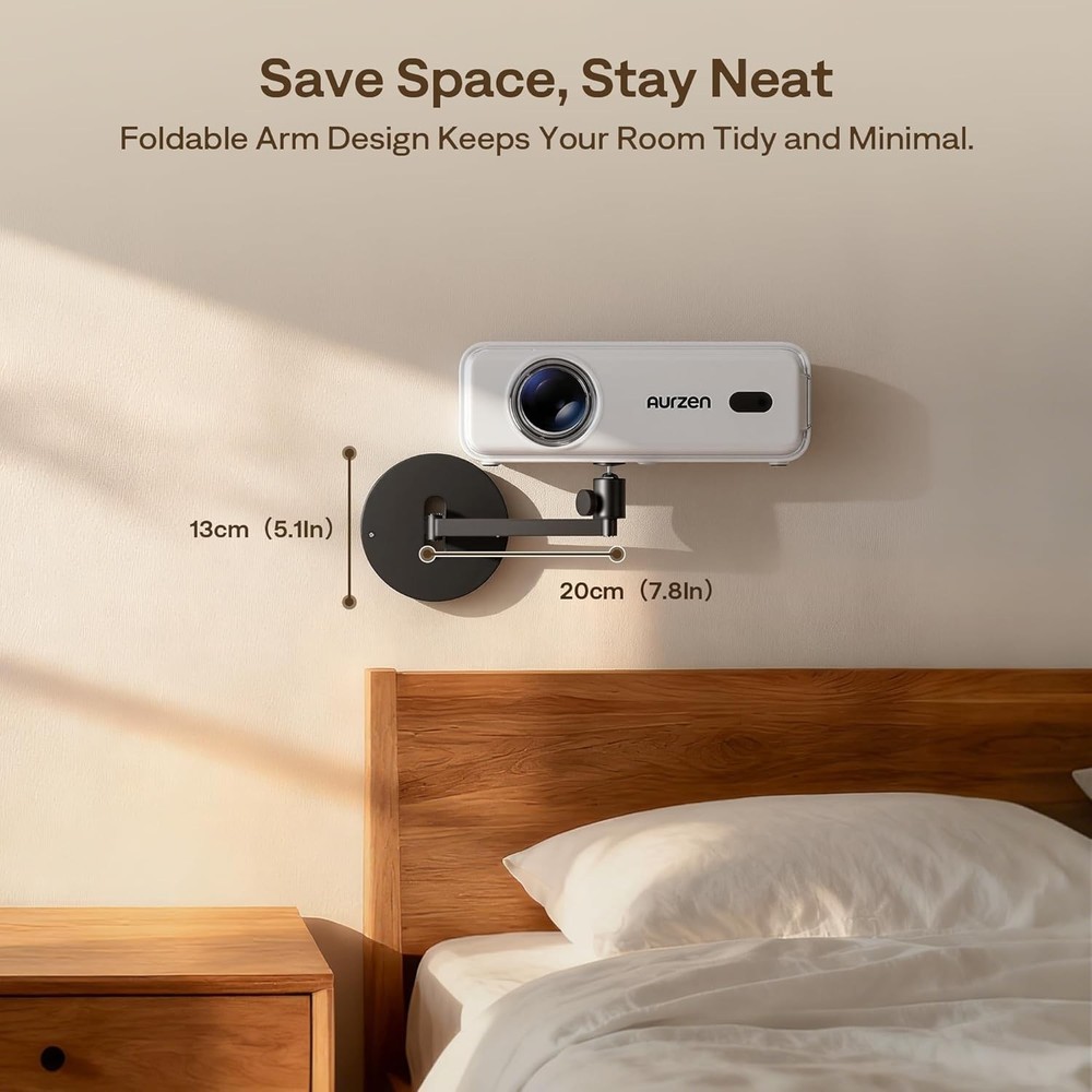 Projector Wall Mount Bracket Heavy Duty Metal Adjustable Angle 360 Rotation Tilt