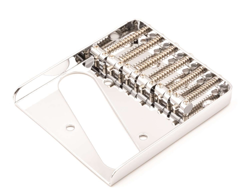 Tone Ninja 4 hole 6 Saddle Telecaster Bridge, Chrome