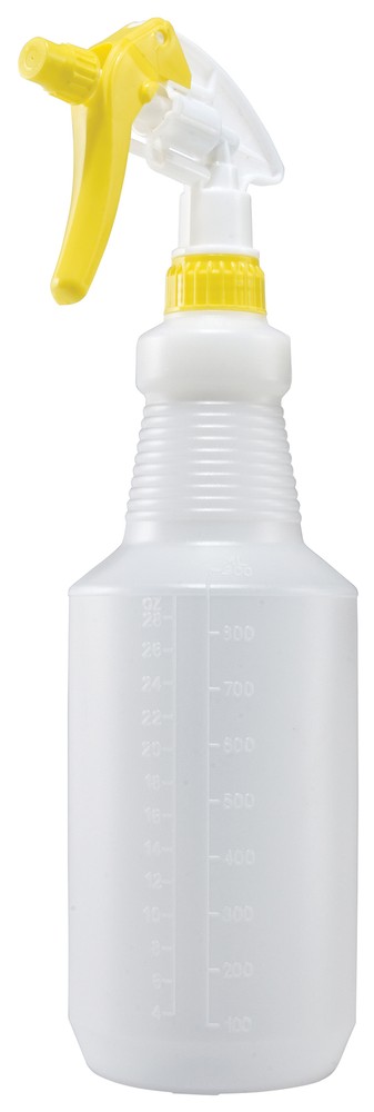 Spray Bottle, 28oz, Plastic, Yellow (10 Each)