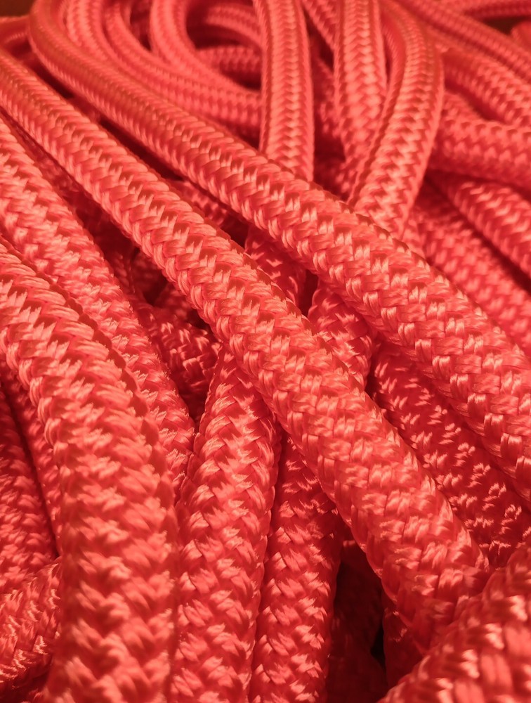 9/16 x 200 ft. Double Braid-Yacht Braid Polyester Rope. Pink